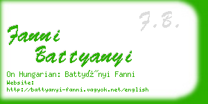 fanni battyanyi business card